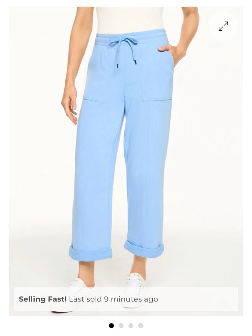 Cozy French Terry Wide Crop Pants